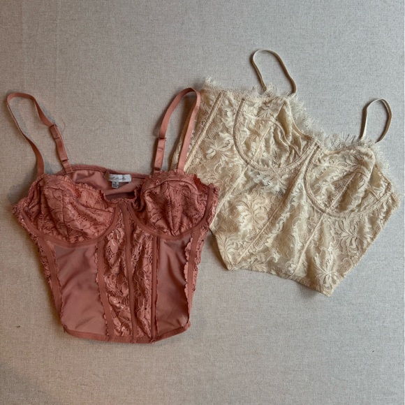 Tops - Bundle of 2! Lace corset tops - Size Small